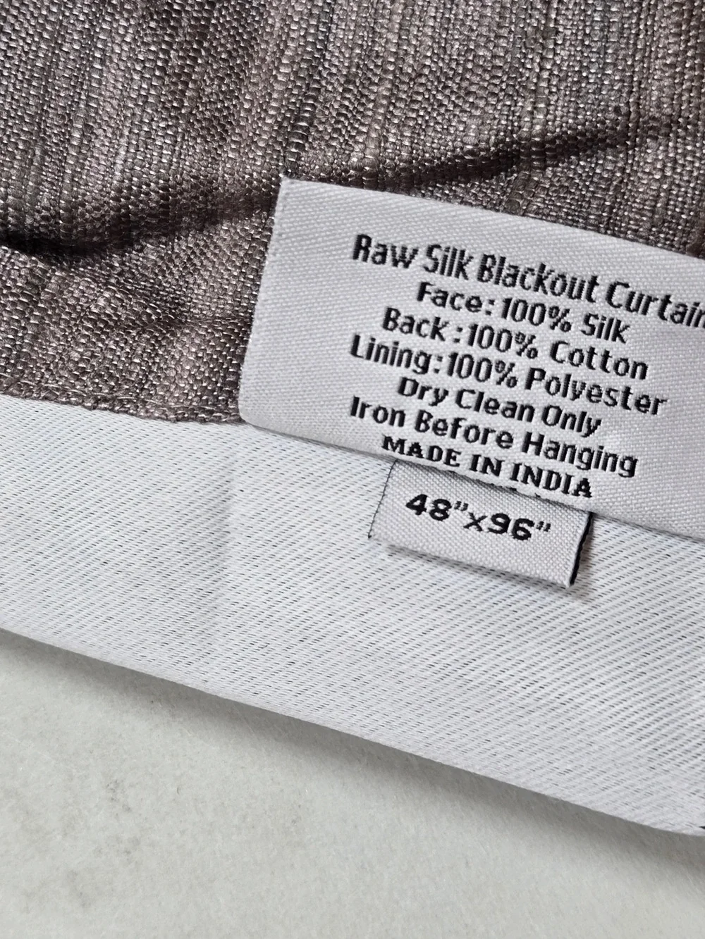 NWT QUINCE Set Of 2 48x96 Raw Silk Blackout Curtains 9025